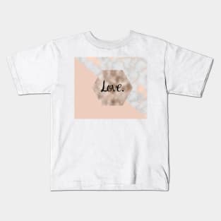 Love on rose gold Kids T-Shirt